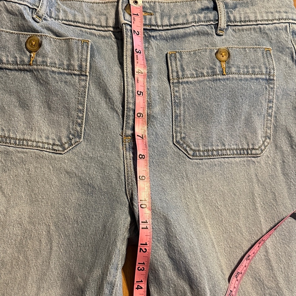 Ann Taylor Loft Palmer Wide Leg Crop Jeans in Light Vintage Indigo Wash 29/8 - Picture 6 of 7